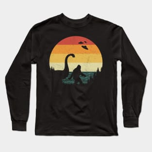 Bigfoot Loch Ness Monster Long Sleeve T-Shirt